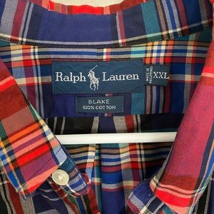 RALPH LAUREN- Blake 100% Cotton XXL Button Up Men’s Polo